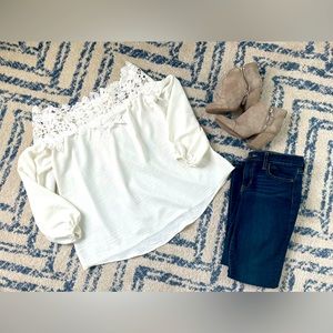Off shoulder white blouse